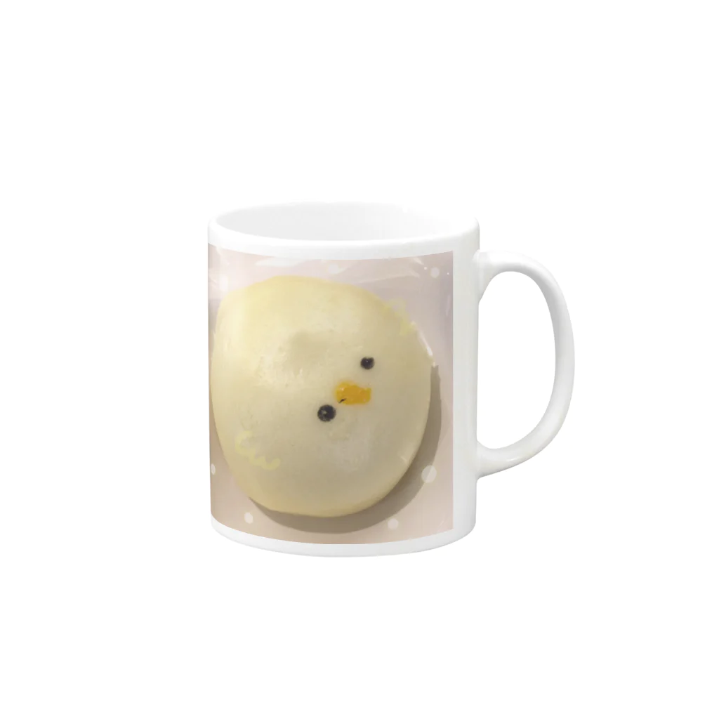 ✽のひよこまん Mug :right side of the handle