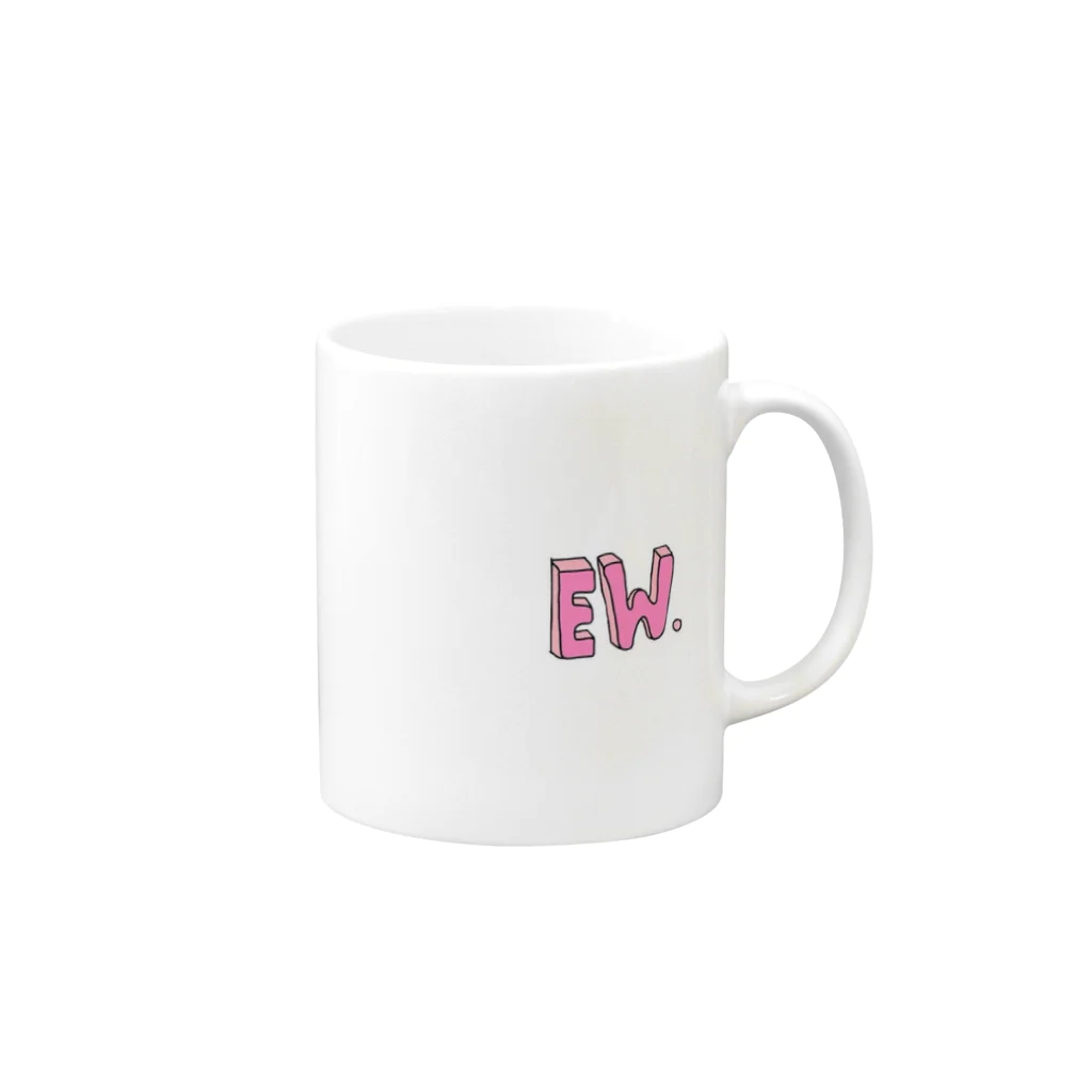 myaのletterling Mug :right side of the handle