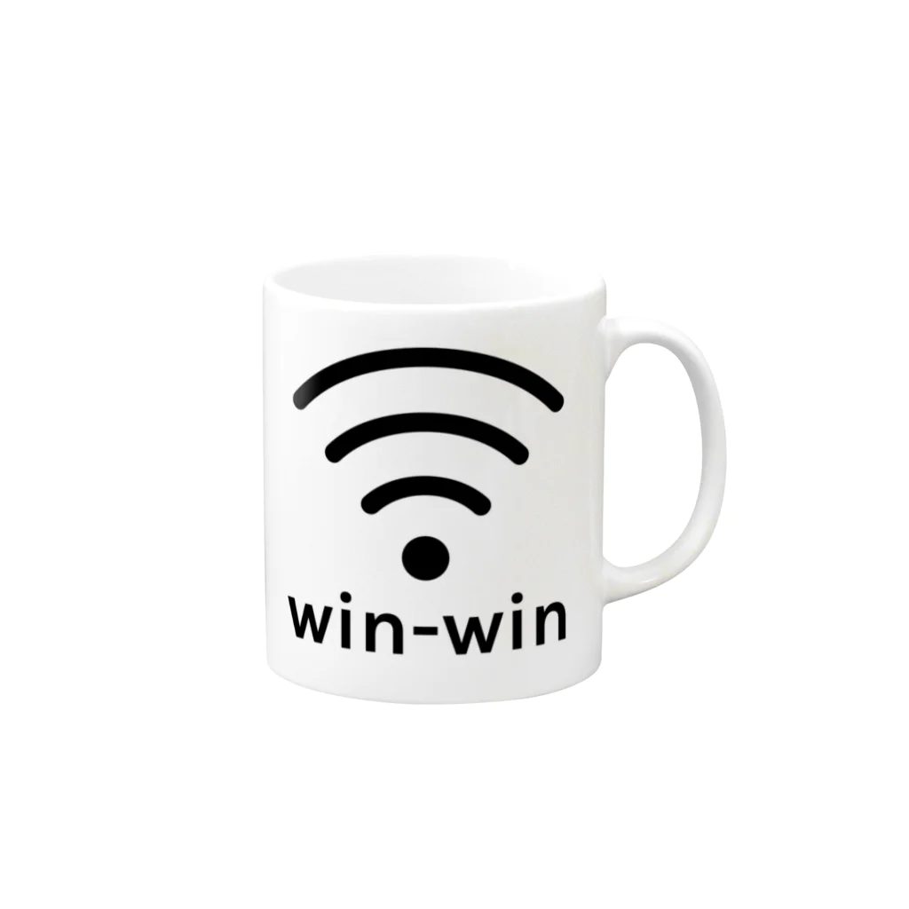 ポジティブSHOPのwin-win Mug :right side of the handle