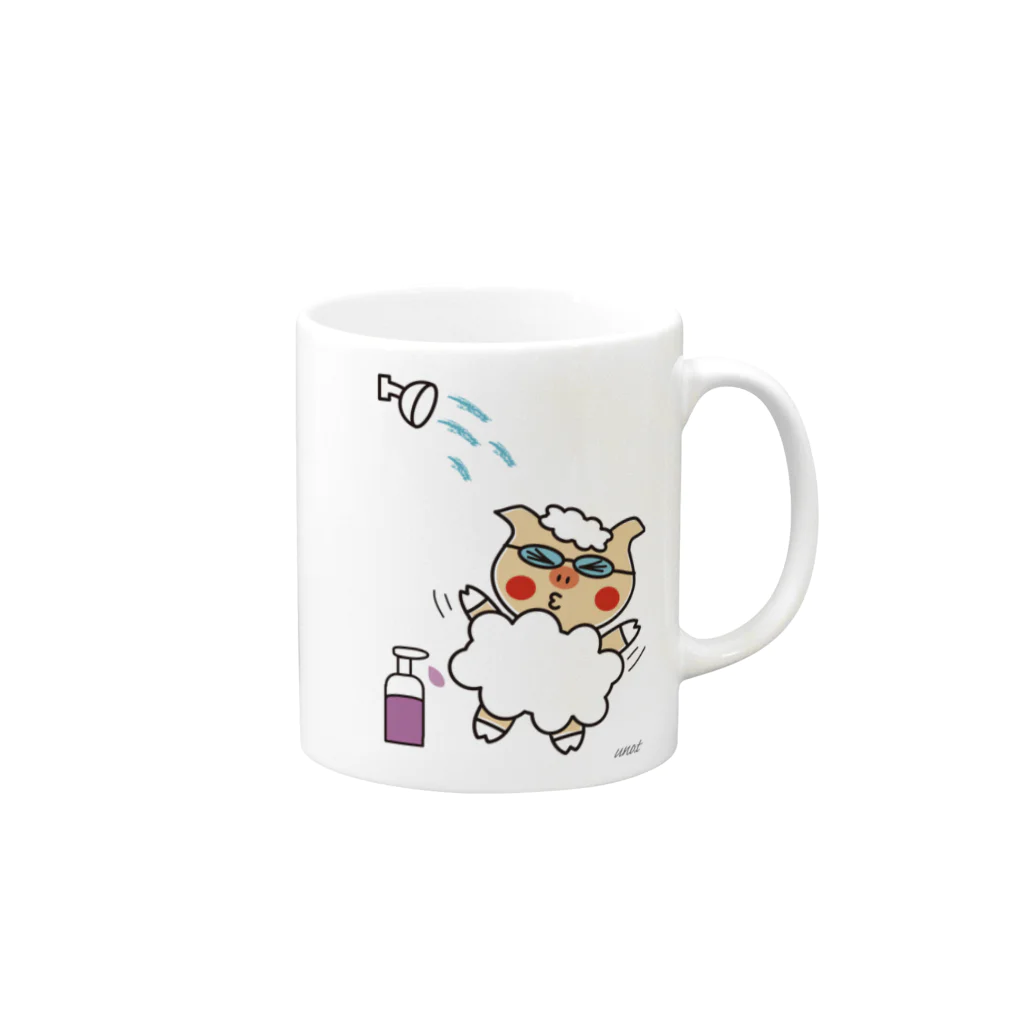 tonchanのわーい！シャワーだ！ Mug :right side of the handle