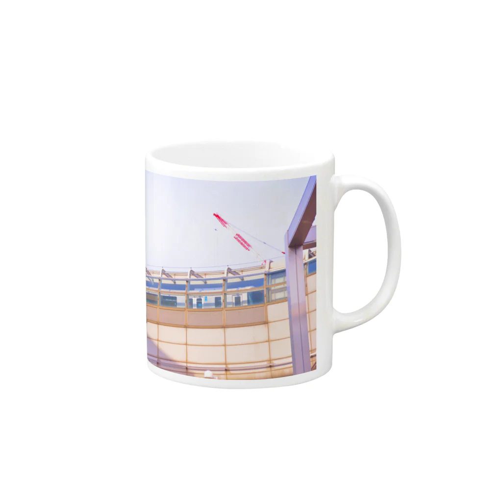 moromoroの春の空 Mug :right side of the handle