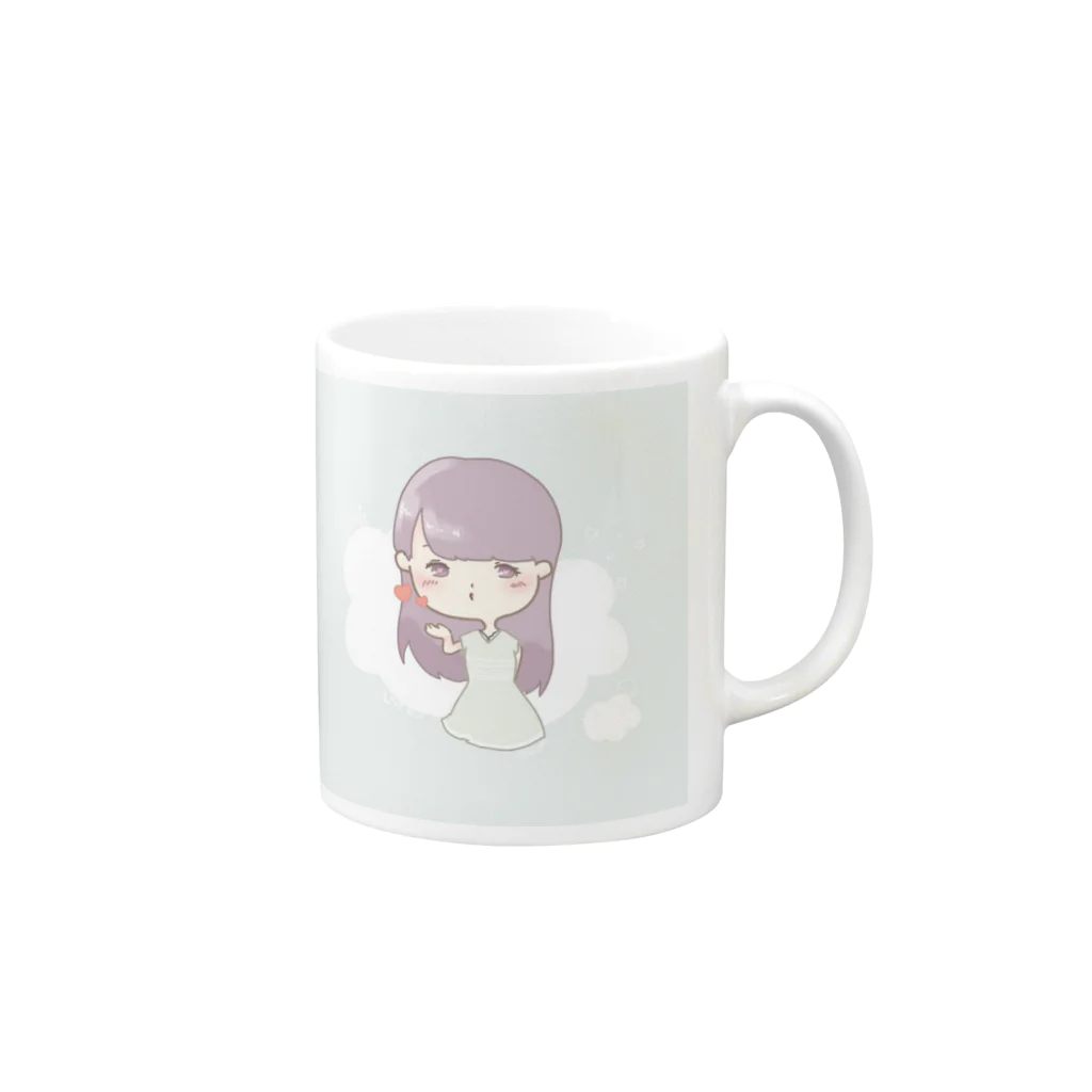 ayane*@お絵描きアカのぱすてる Mug :right side of the handle