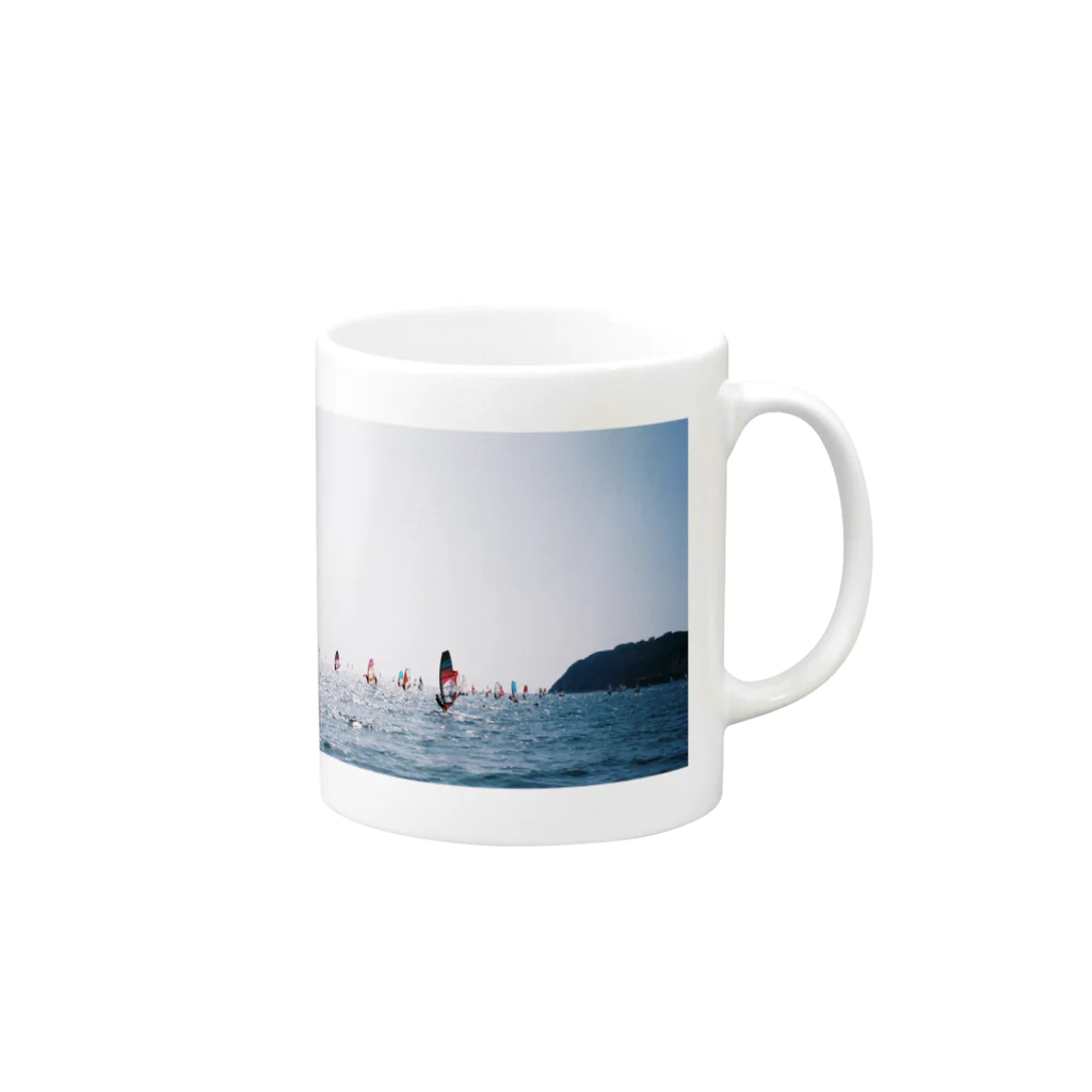 rieのwindsurfing Mug :right side of the handle