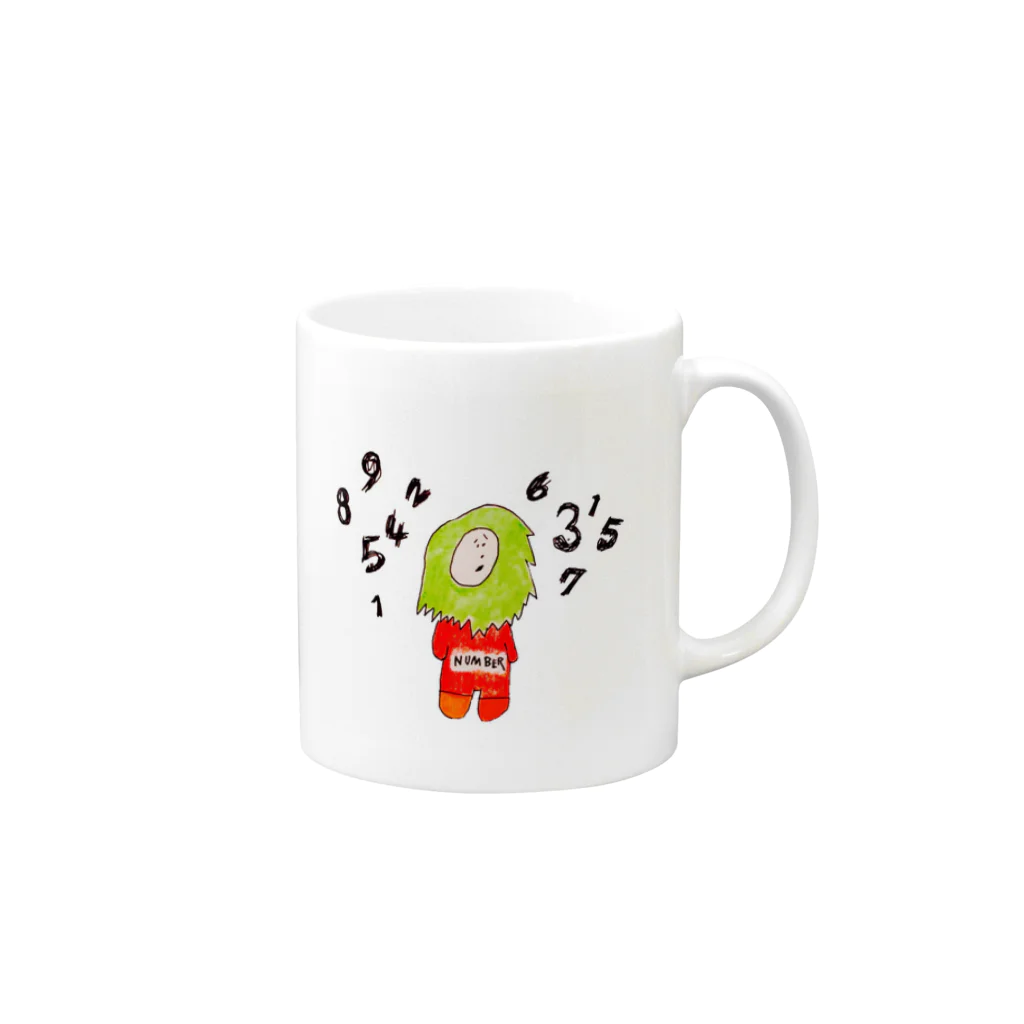 ricopandaのなんばー５０ Mug :right side of the handle