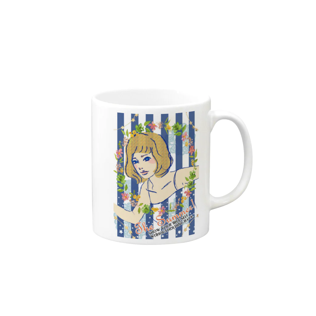 narico.の夏子 Mug :right side of the handle