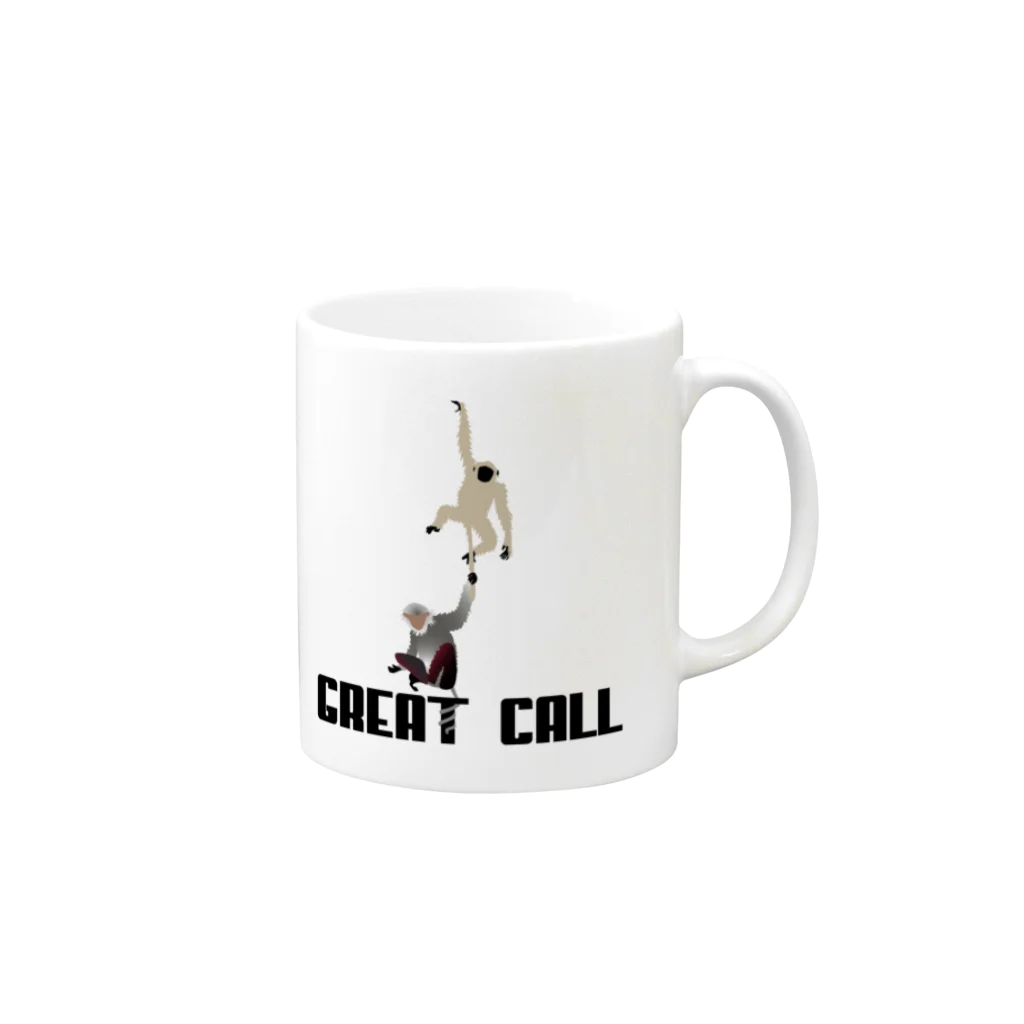 GREAT_CALLのラングール Mug :right side of the handle