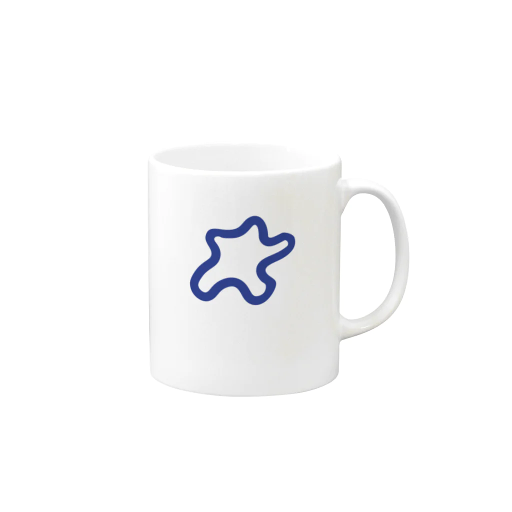 牛のTシャツ屋のしみ１（フレーム） Mug :right side of the handle