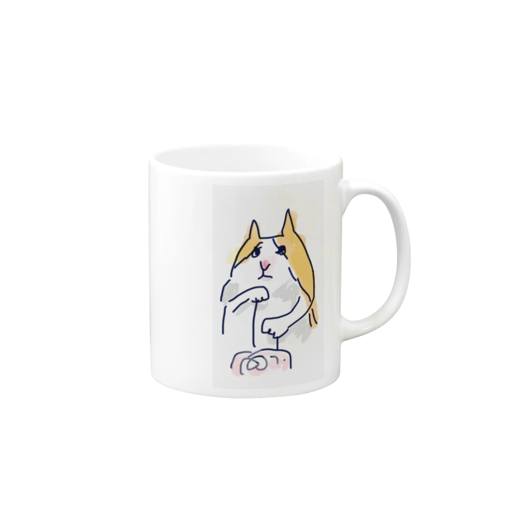 Akamatsu Ayaのロボトミーモルちゃん Mug :right side of the handle