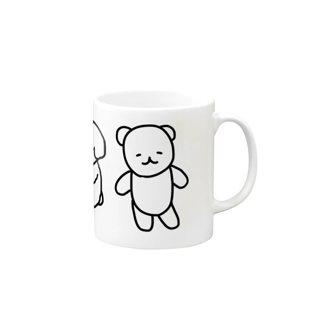 わんわんのワンダフルストアのわんわんと仲間たち Mug :right side of the handle