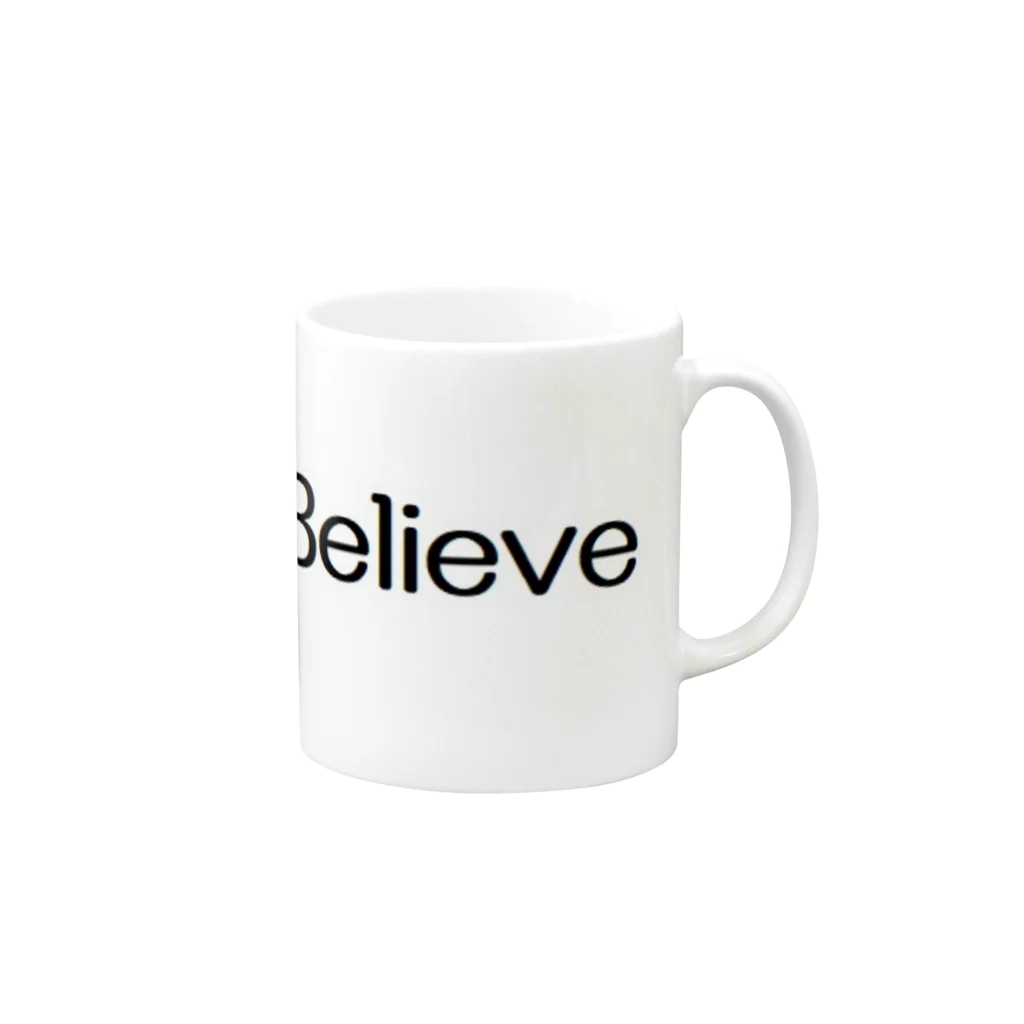 アメリカンベース のBelieve　ビリーブ Mug :right side of the handle