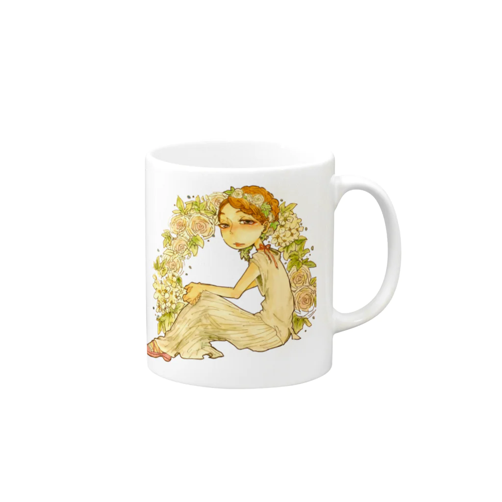 Yumenoyoの花の名は知らねど君は美しい Mug :right side of the handle