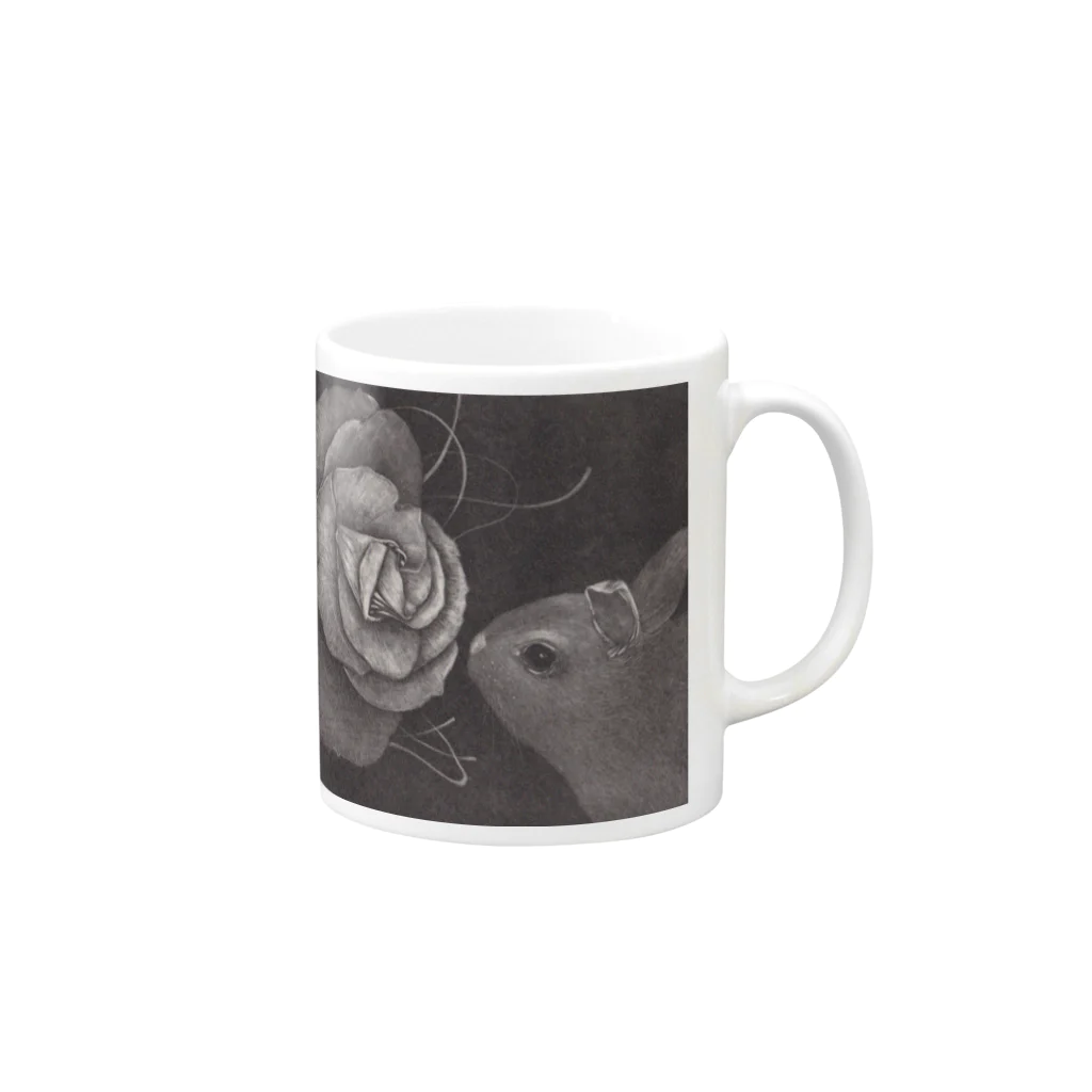 ここだけの銅版画SHOPの遠い記憶 －伝言－ Mug :right side of the handle