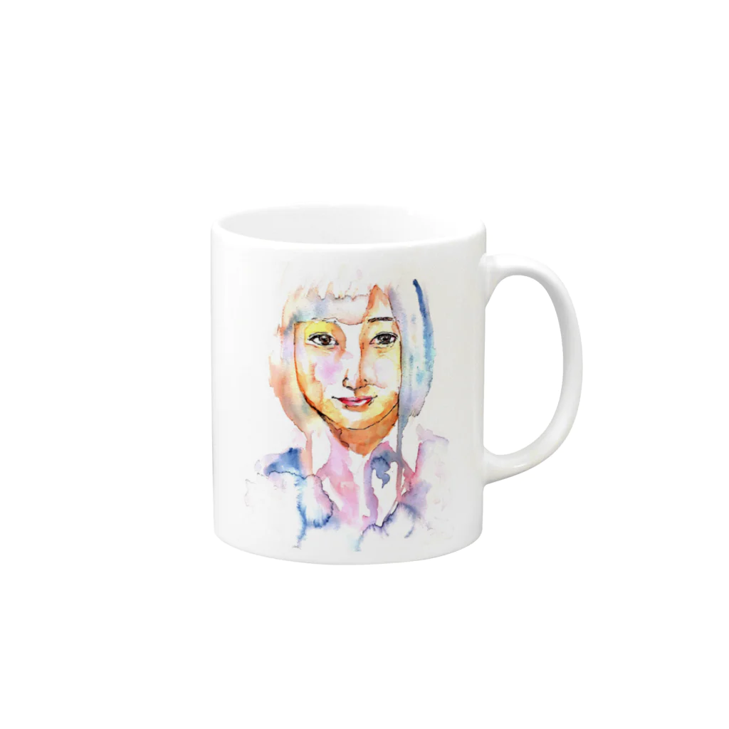 シシカバぐっずの女子高生 Mug :right side of the handle