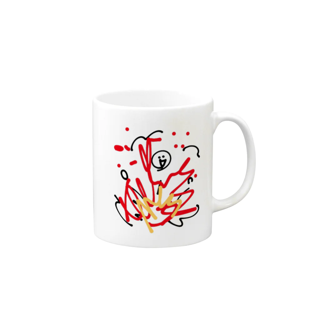 大沈没のフランクフルトを爆発させてしまった人 Mug :right side of the handle