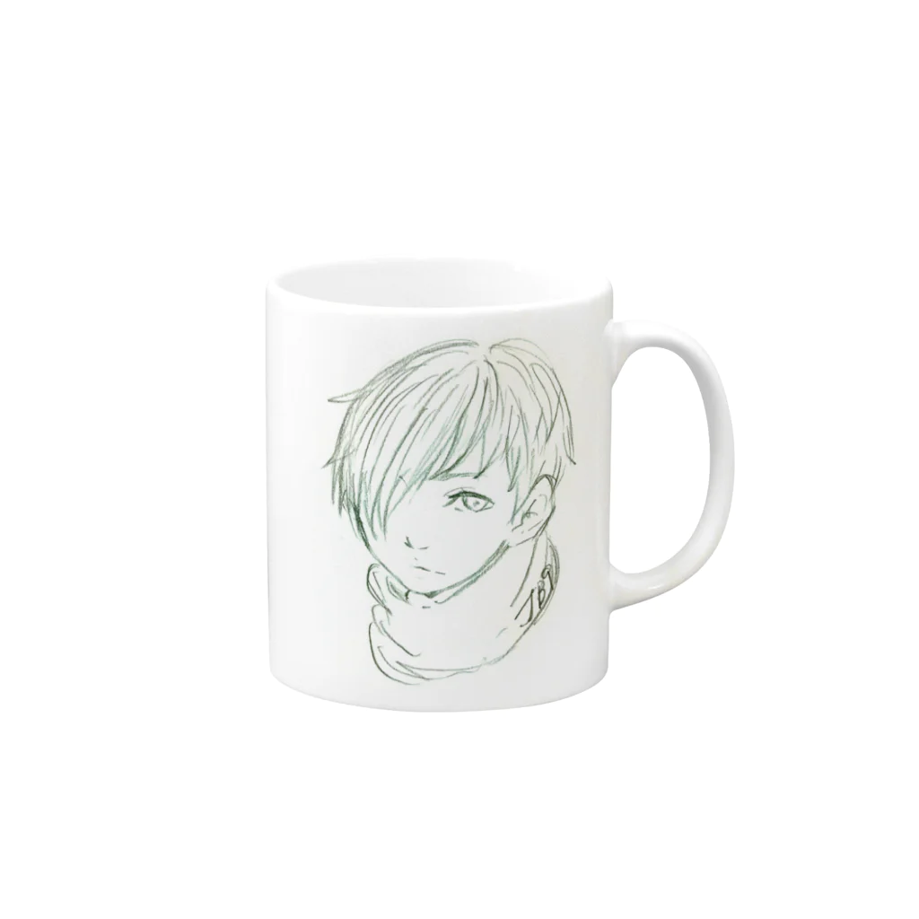 JB9の見つめる少年 Mug :right side of the handle