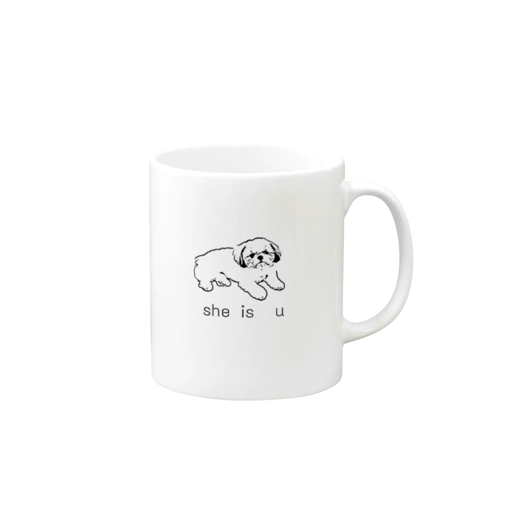 she is meのshe is  u Mug :right side of the handle