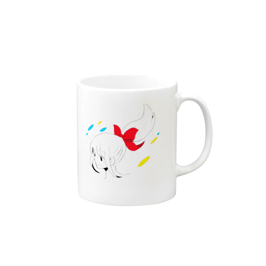 きゅうりの夏の青春 Mug :right side of the handle