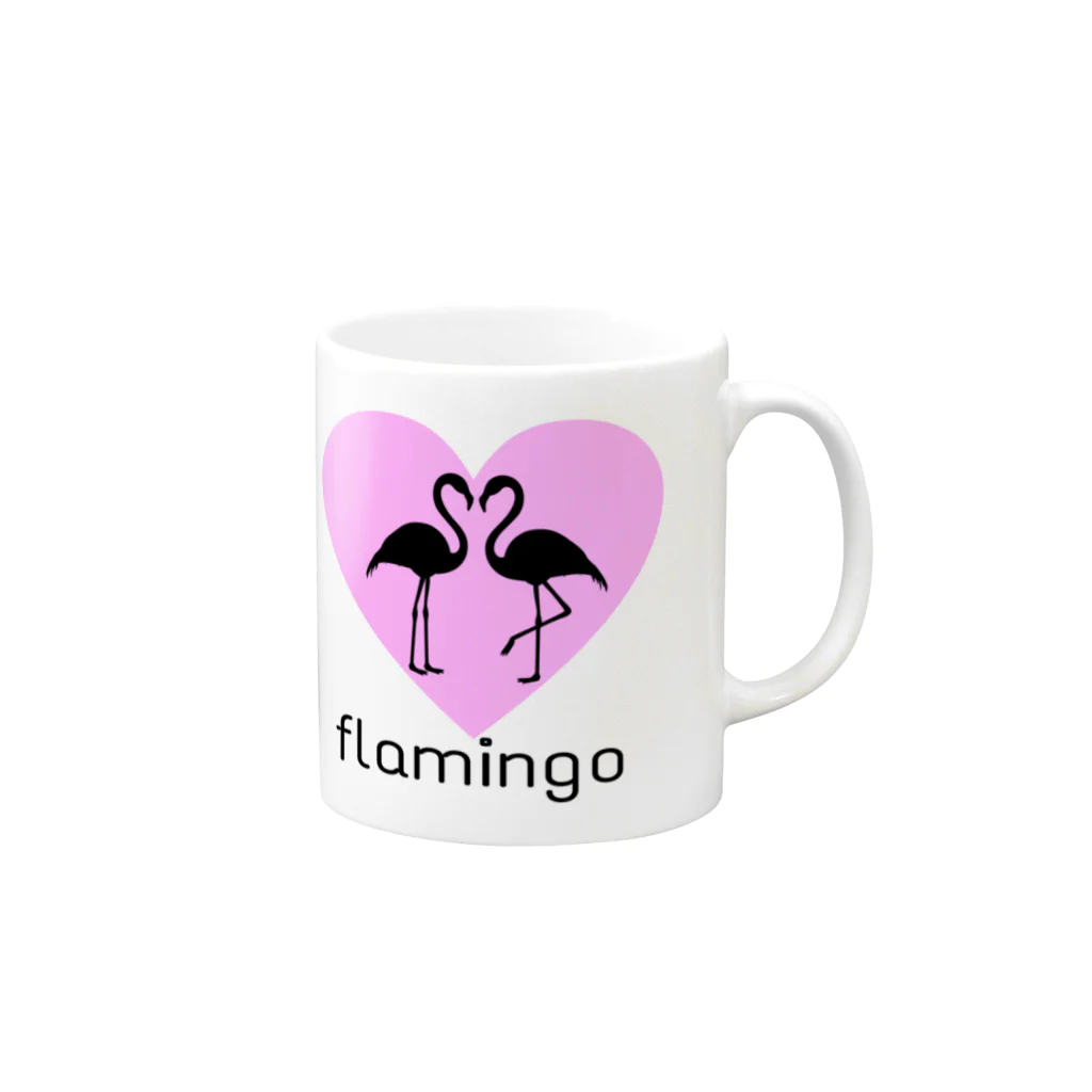 べる🌹のFlamingo Mug :right side of the handle