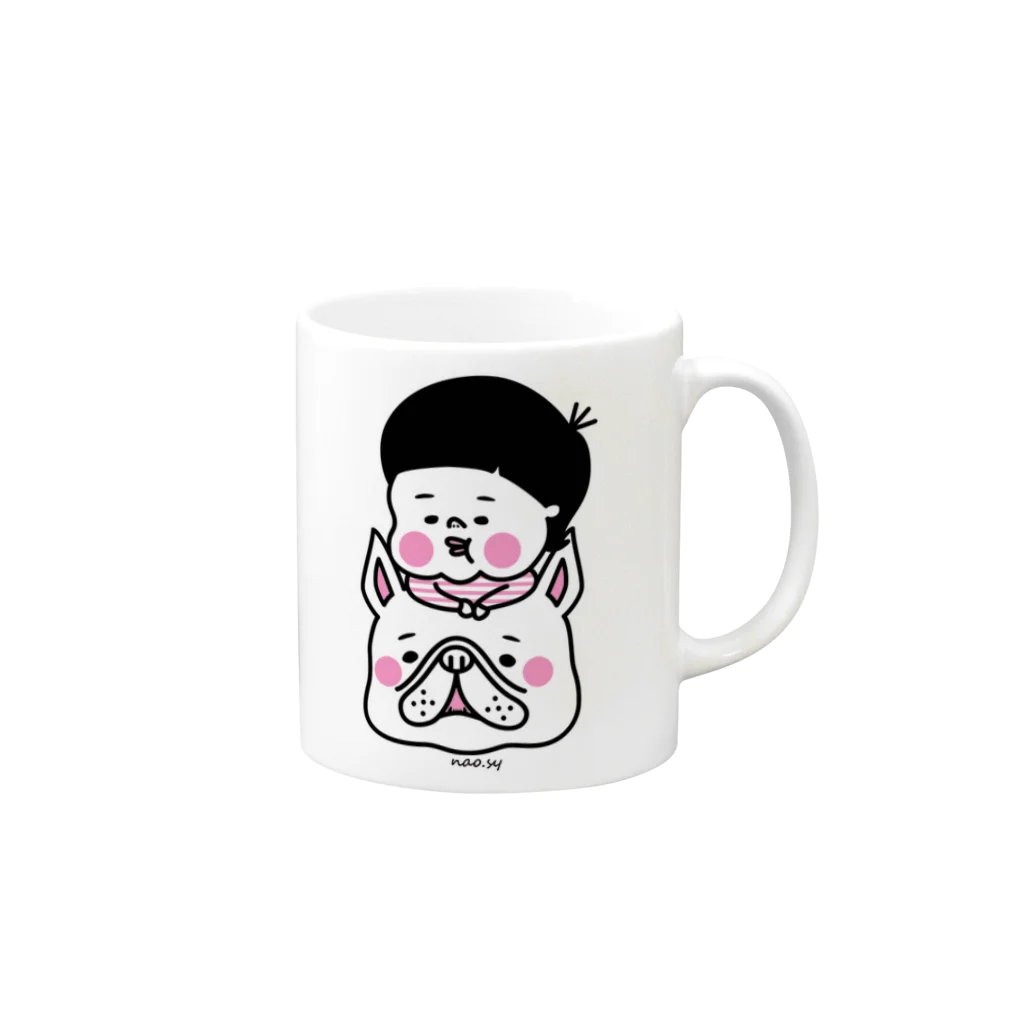 nao_syのこどもとフレブル Mug :right side of the handle