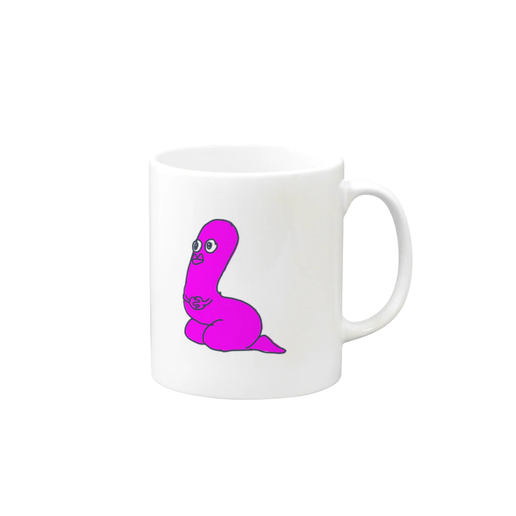 bbbbbbのゆーまくん Mug :right side of the handle