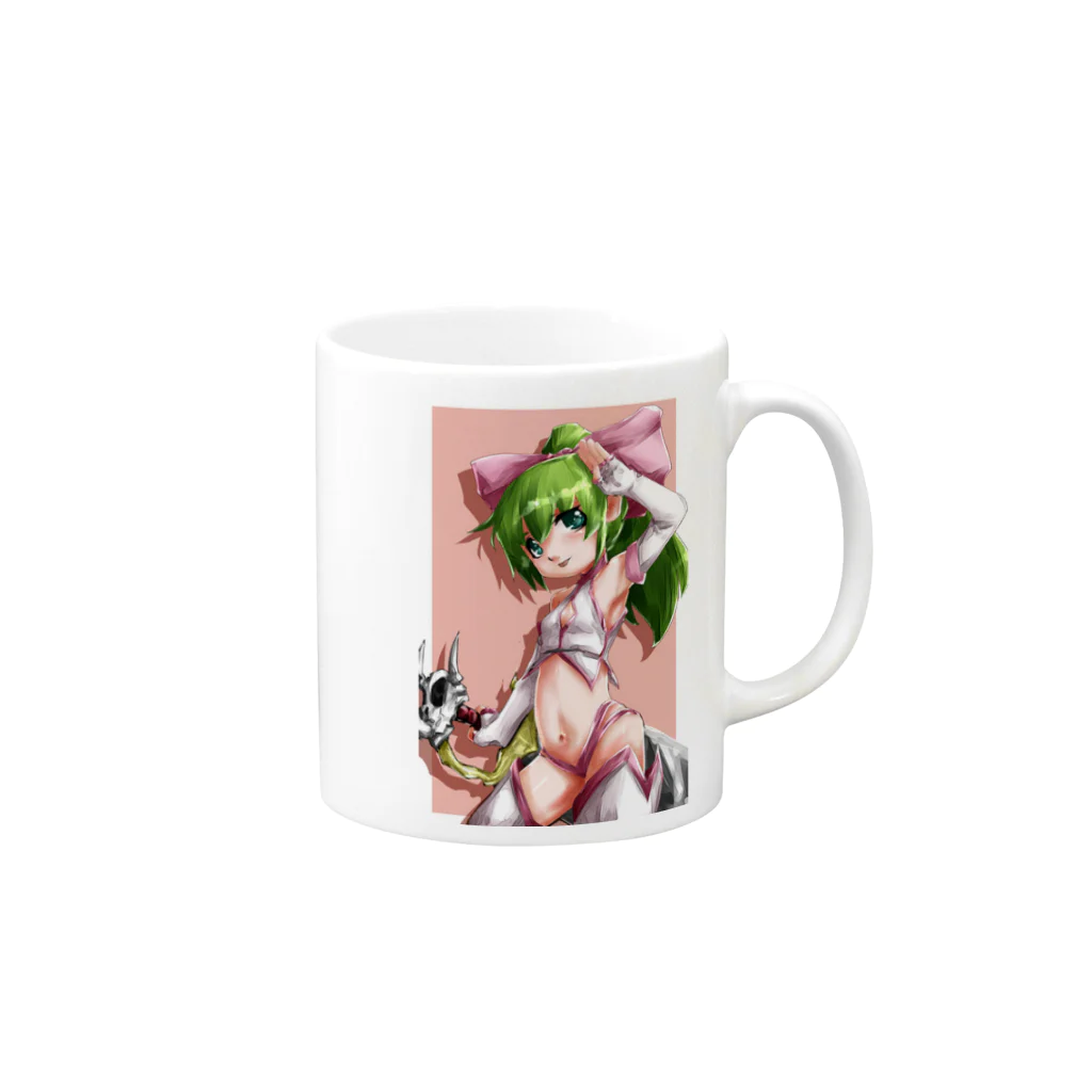 桜杜の色々と。の少女型剣士 Mug :right side of the handle