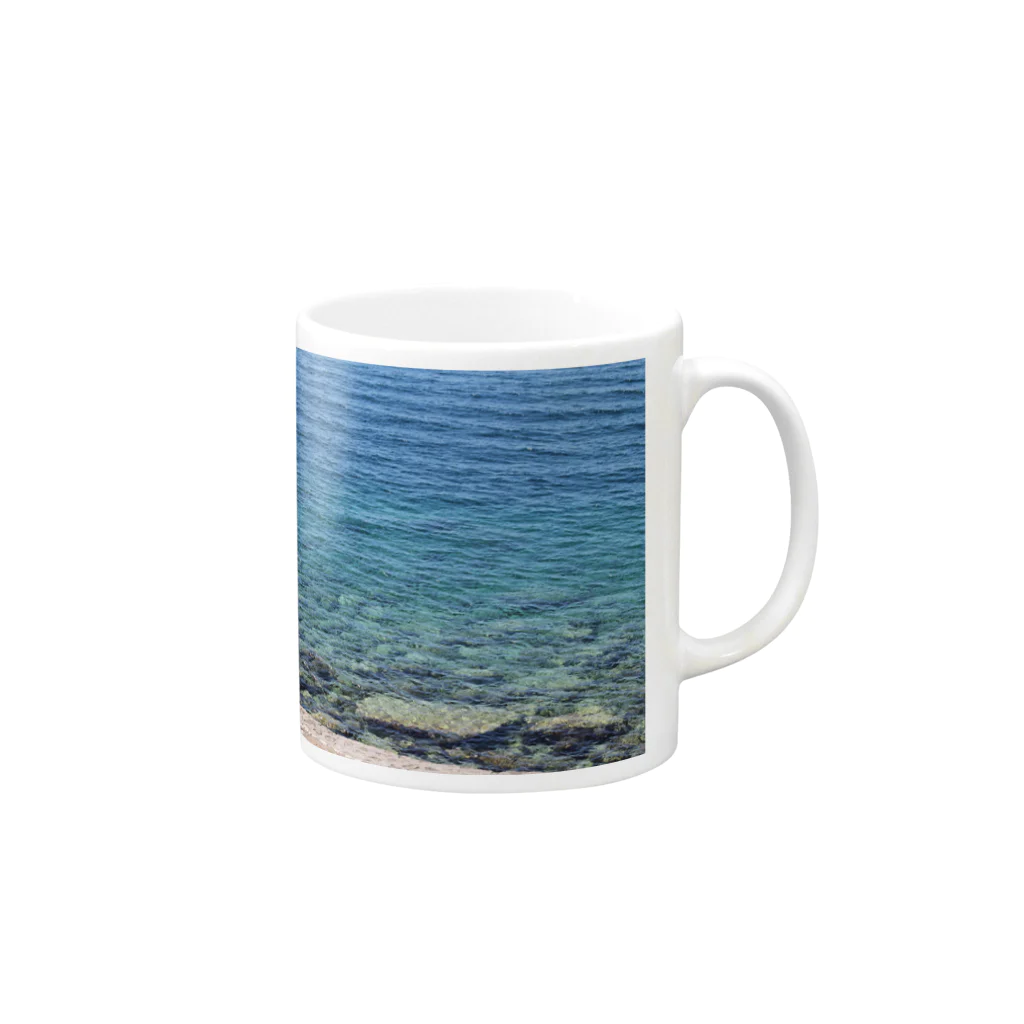 happy hillsのクロアチアの海 Mug :right side of the handle