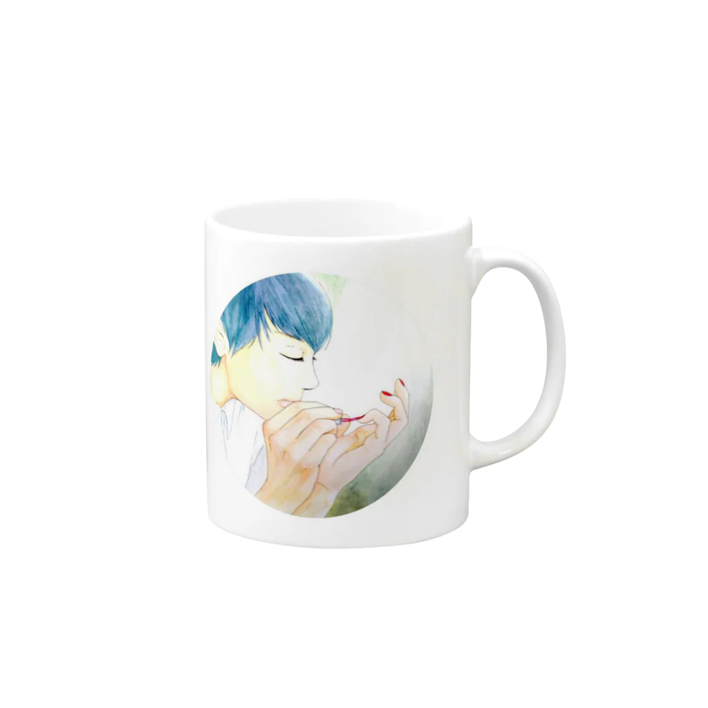 fukuのあの子になれたら Mug :right side of the handle