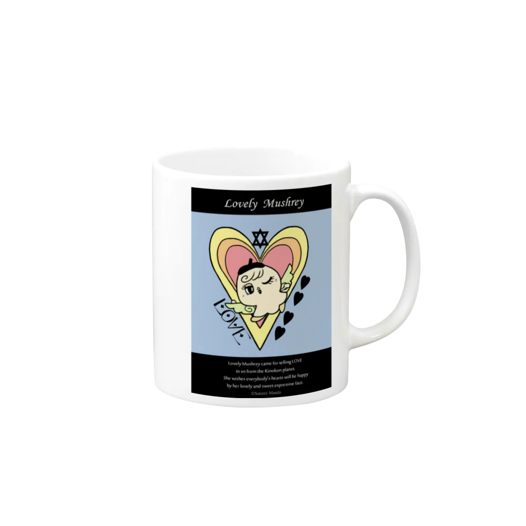 Estoy Feliz 　～ハッピーを毎日に～のLovely Mushrey : wink Mug :right side of the handle