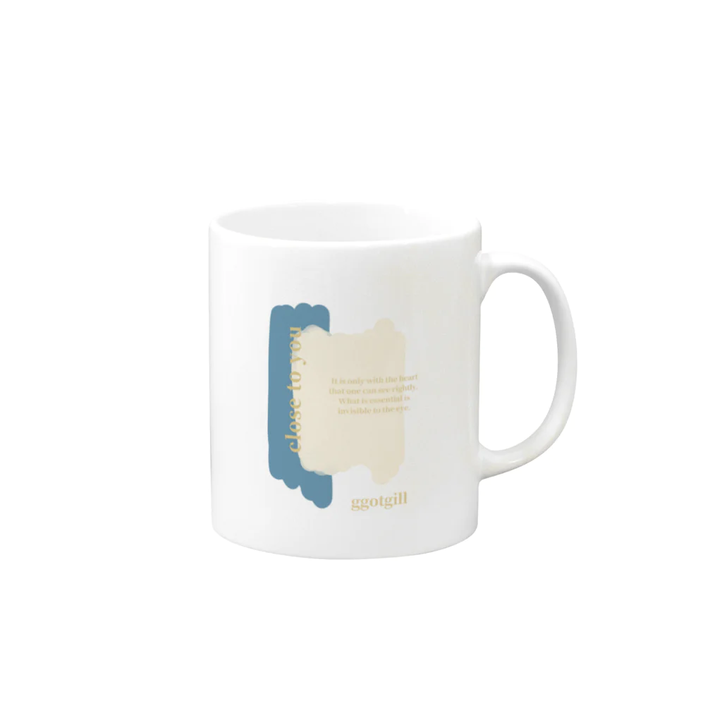 ggotgill（コッキル）のclose to you Mug :right side of the handle