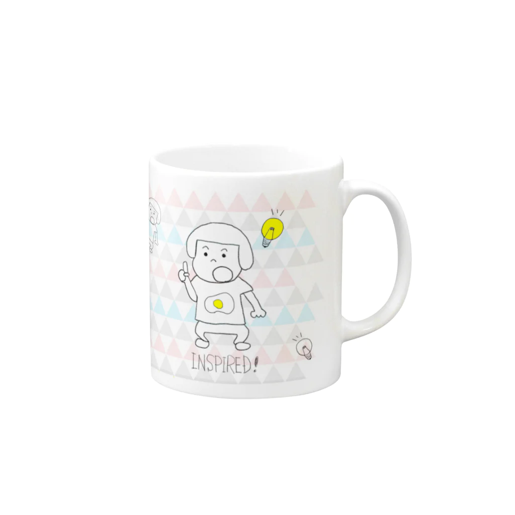  ぽにぽに通信ショップのひらめきマグ_P Mug :right side of the handle