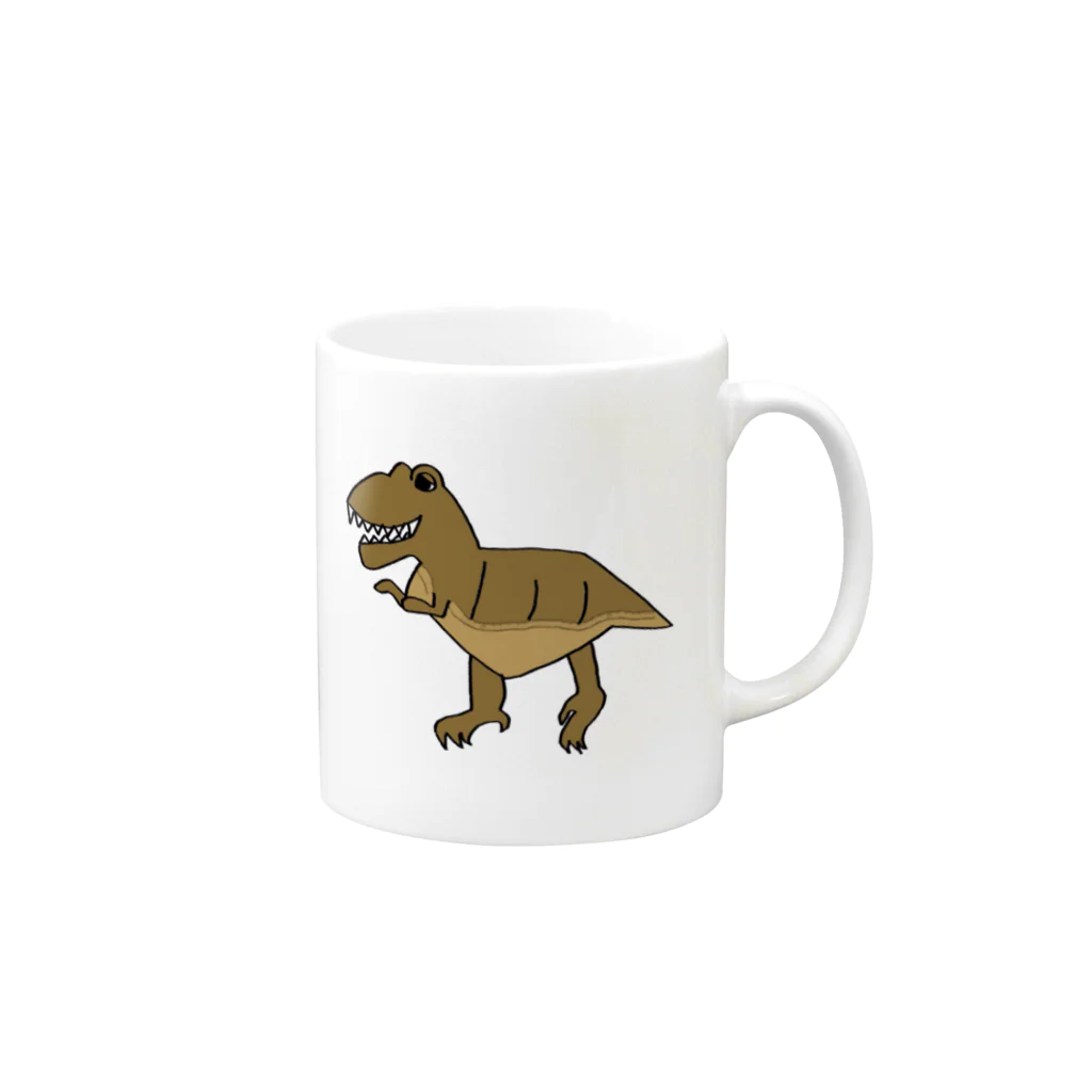 morinonakaの恐竜シリーズ～t.rex～ Mug :right side of the handle