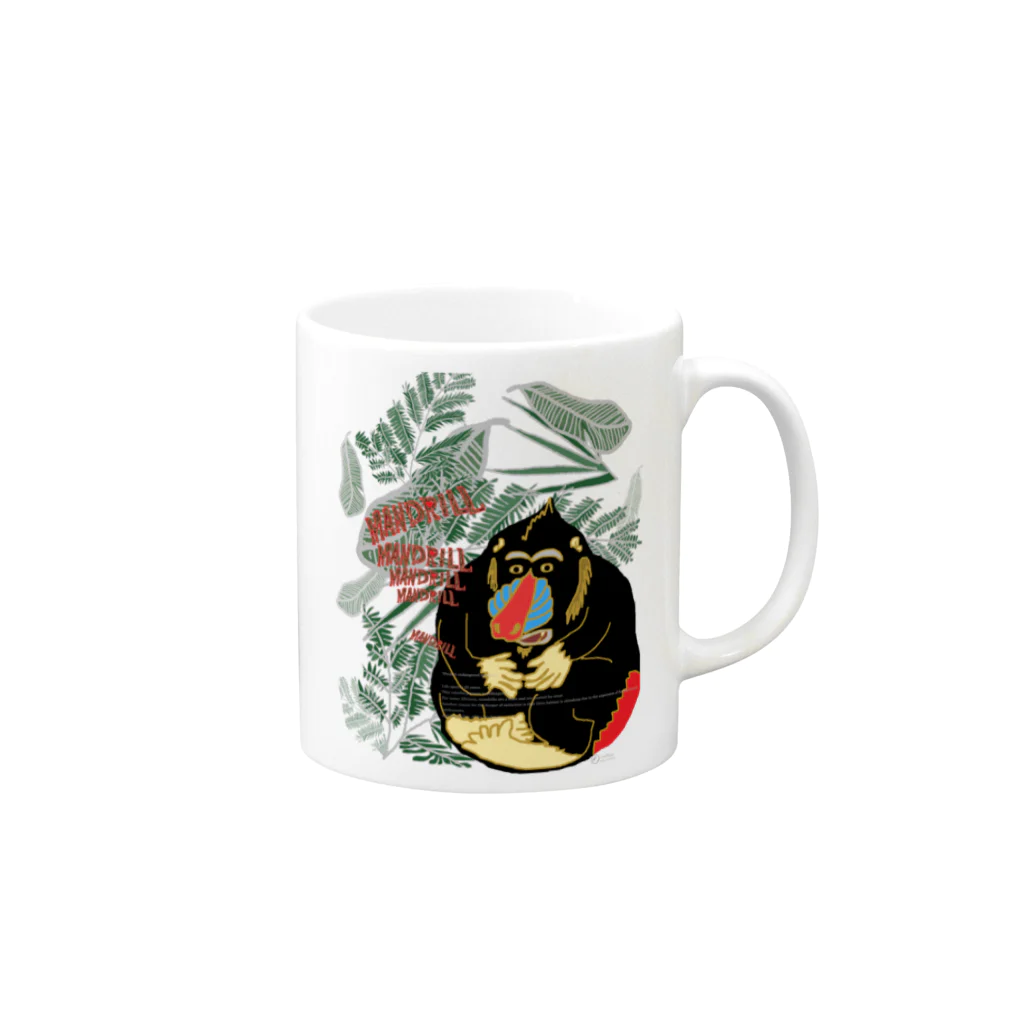 uwotomoの【MANDRILL】 Mug :right side of the handle