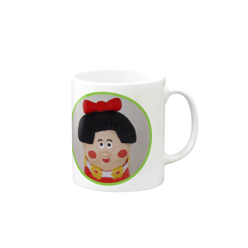 yOkO.kObakOsのりぼんちゃん Mug :right side of the handle