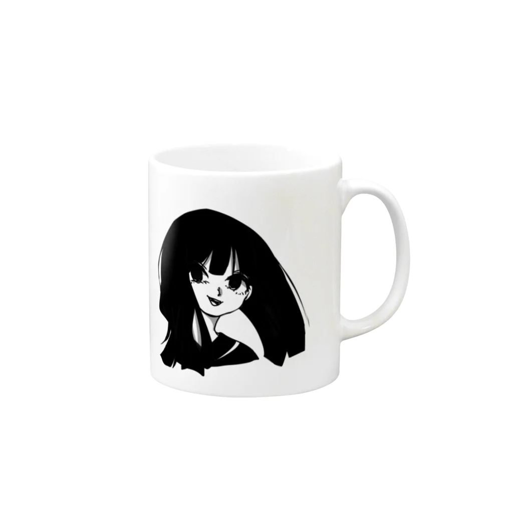 Ahaのぶっ飛び女子高生ちゃん Mug :right side of the handle