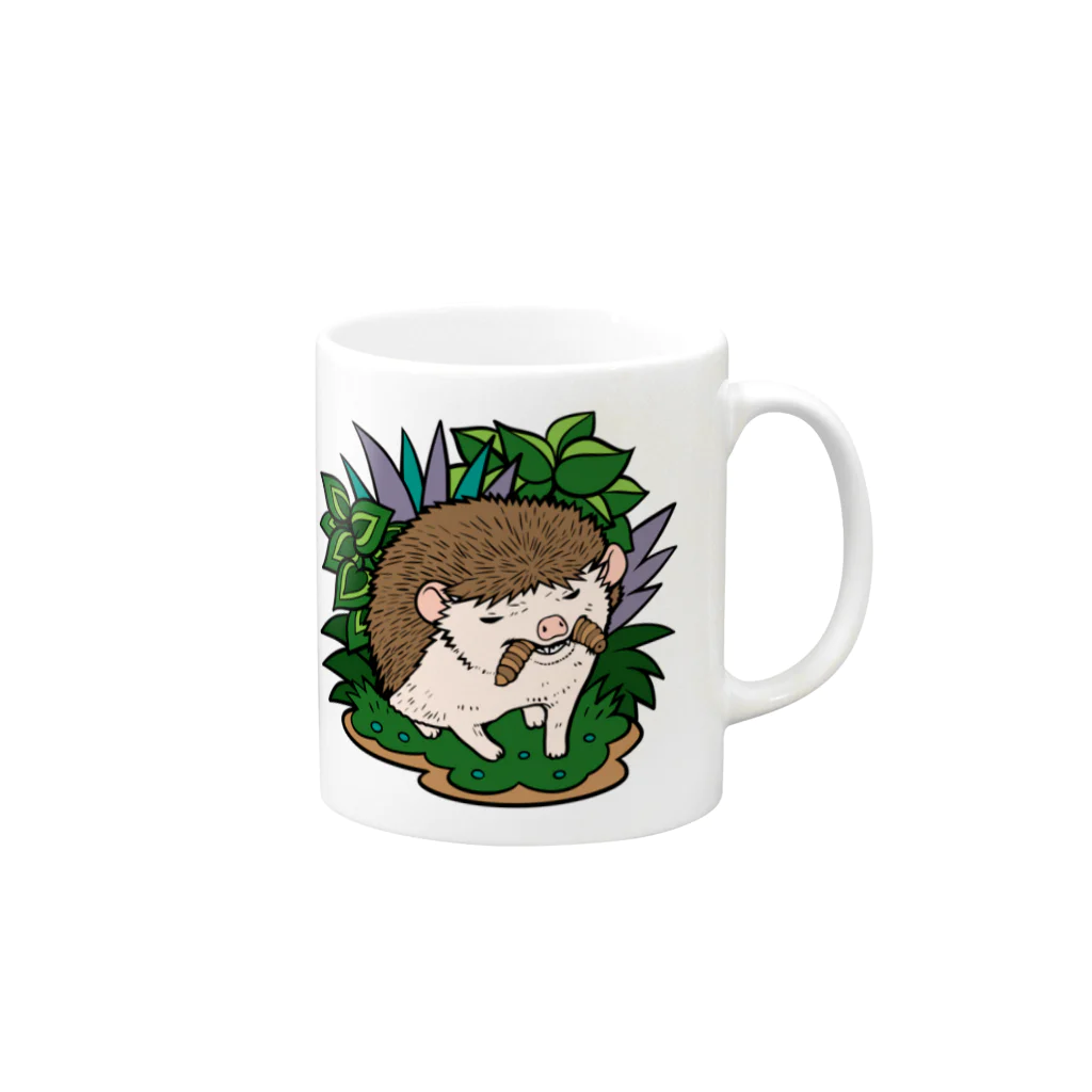 ポメ村ポメラニアンの虫食いハリネズミ ノーマル Mug :right side of the handle