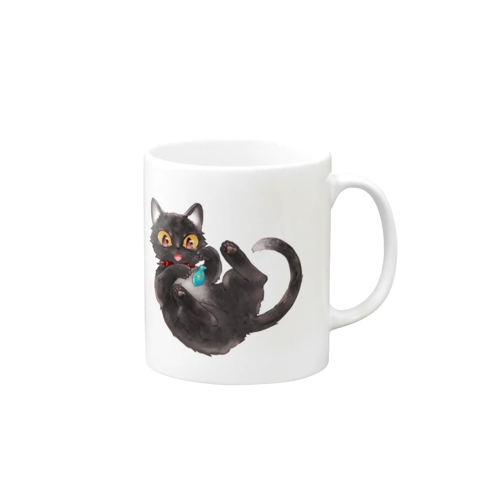 #保護猫カフェひだまり号の小町シリーズ Mug :right side of the handle