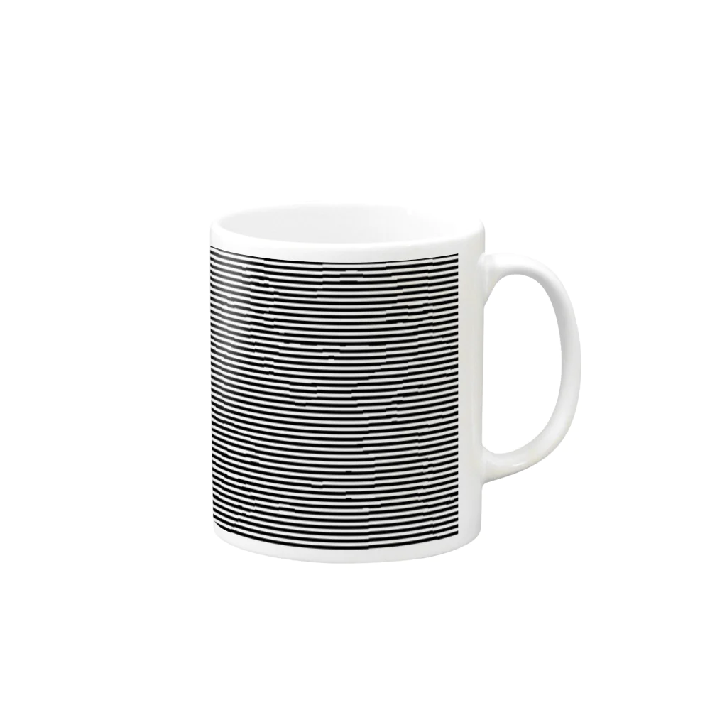 インターネットショッピングのボーダー Mug :right side of the handle