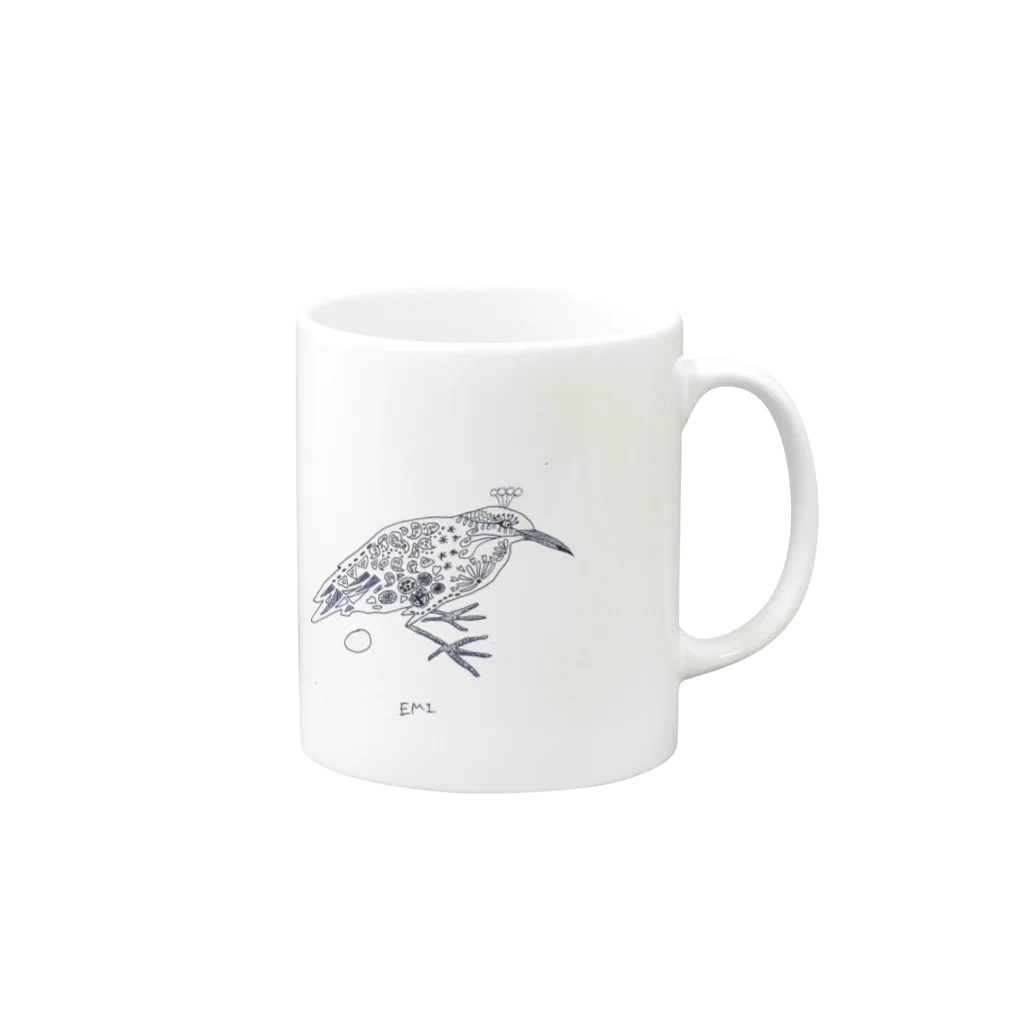 えみ(いらすとよう)の可能性の鳥ちゃんグッズ Mug :right side of the handle