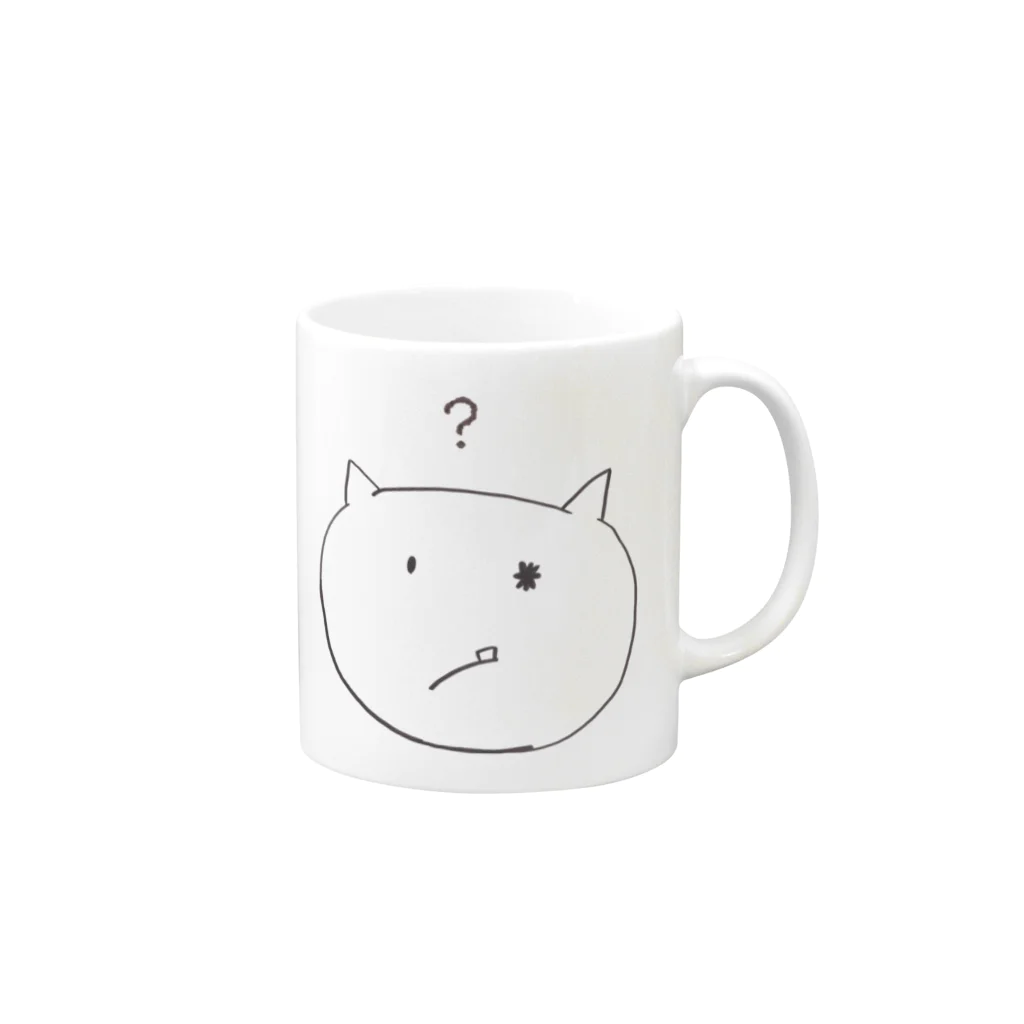 もち米まさしの超猫 Mug :right side of the handle