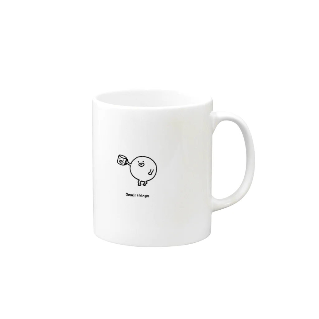 小さいいきものの小さいいきもの　かおマグ Mug :right side of the handle