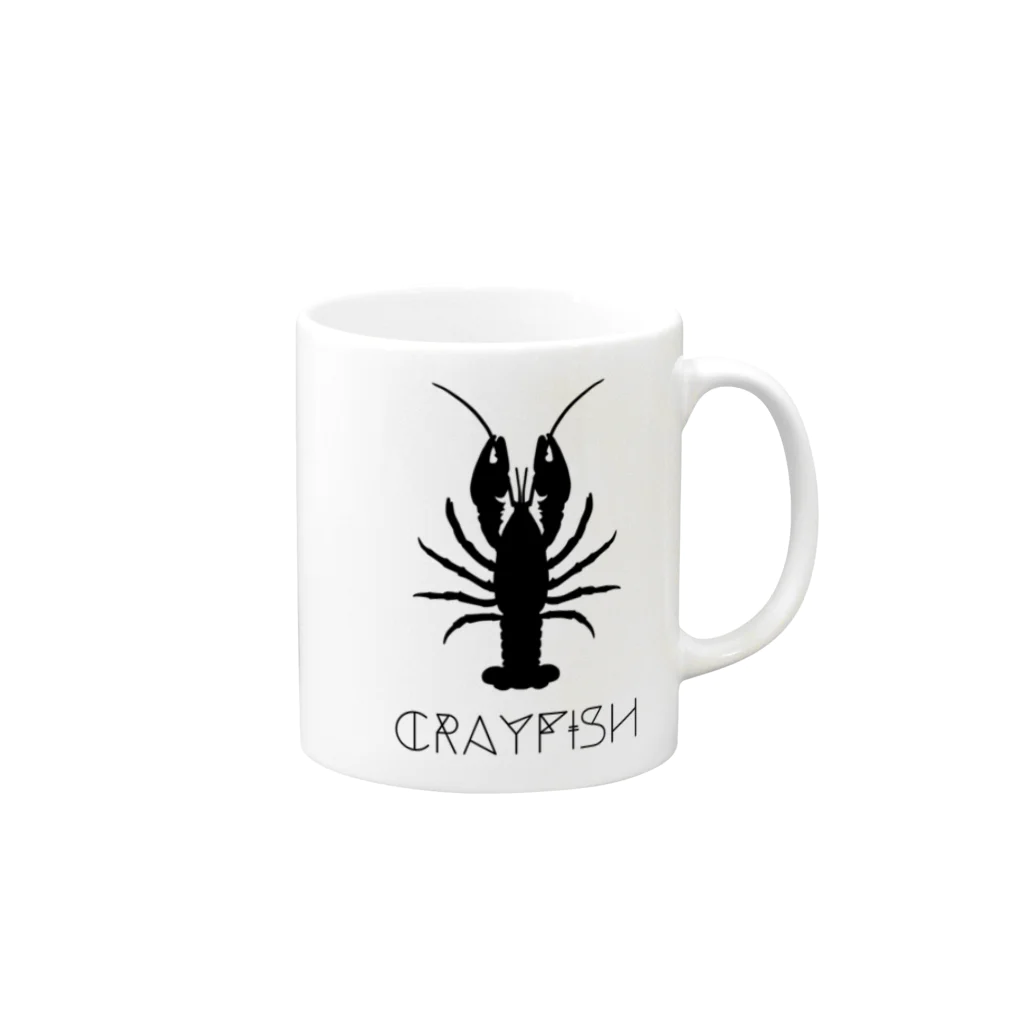 crayfish designのcrayfish Mug :right side of the handle