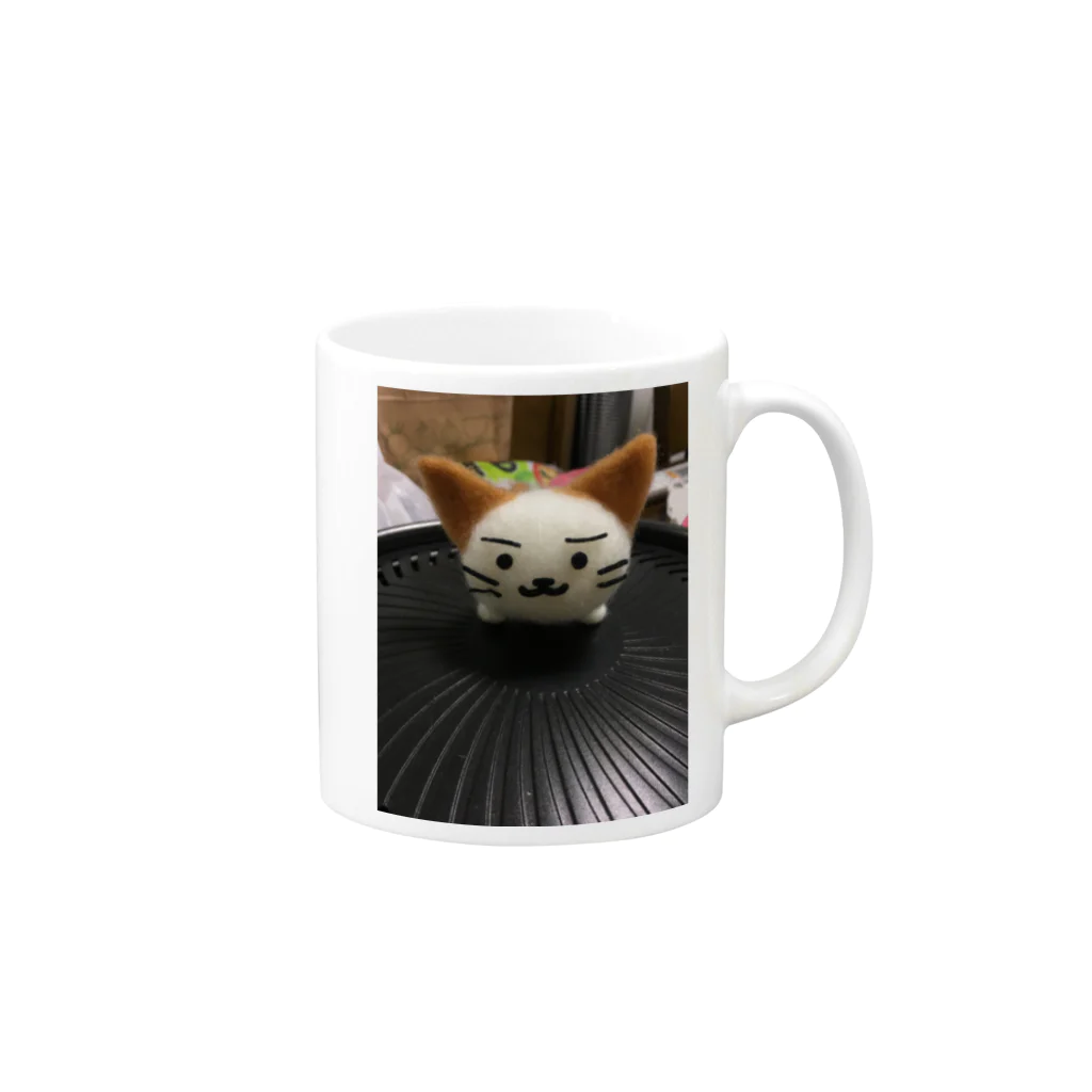 teruzoTanab2514のにゃん丸 Mug :right side of the handle