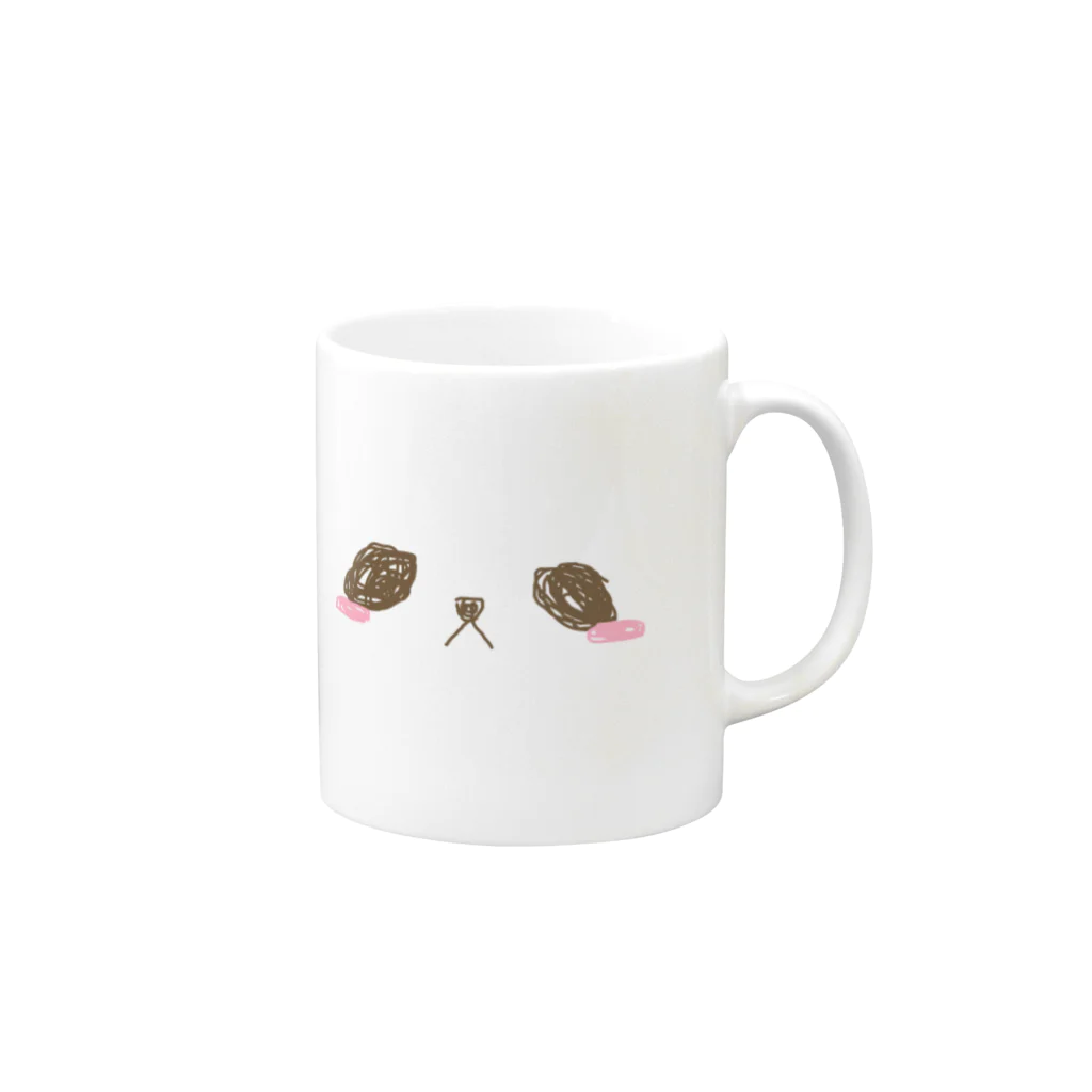 HiPo(21)の動物の顔 Mug :right side of the handle