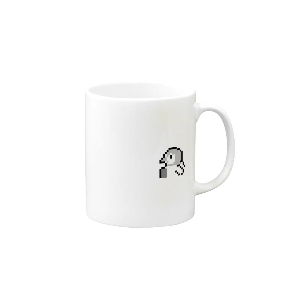 ペンギンモザイク ffccのペンギン Mug :right side of the handle