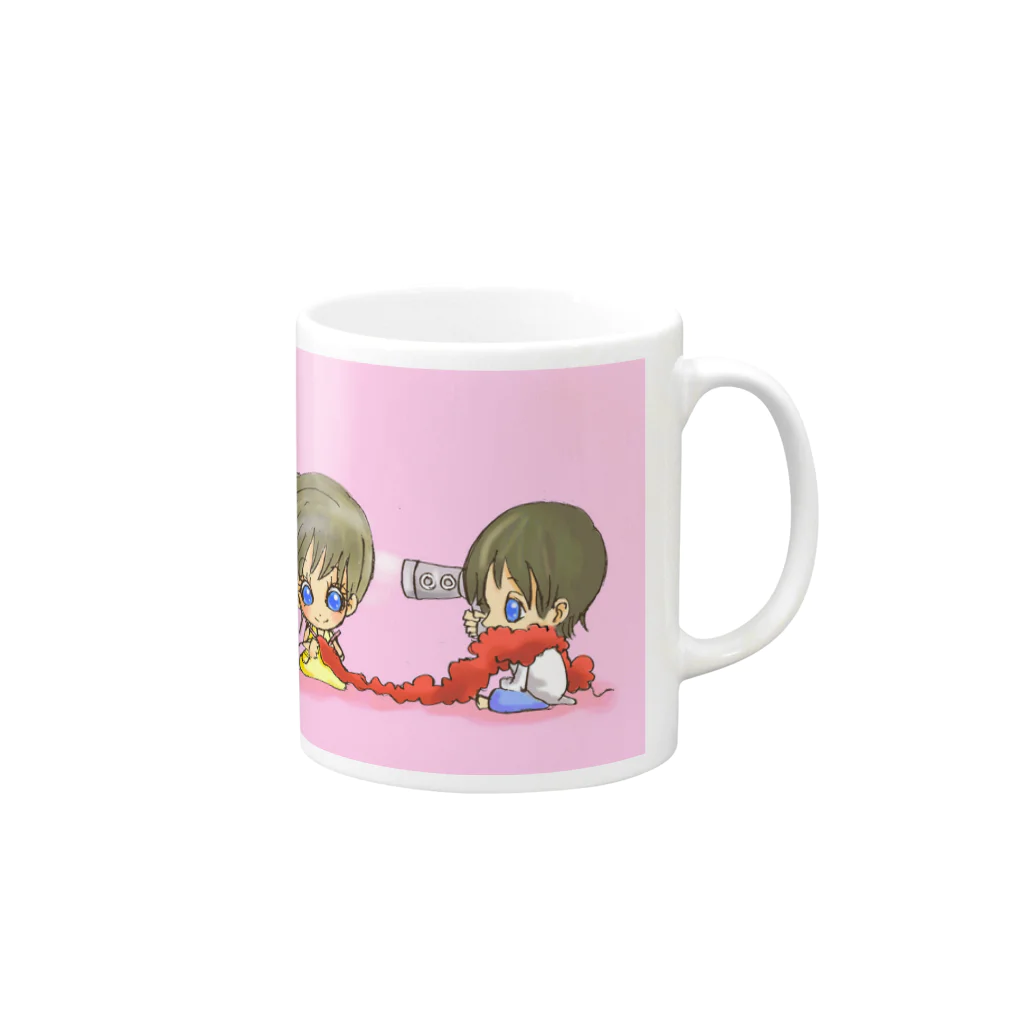 ぽめねこちの相思相愛 Mug :right side of the handle