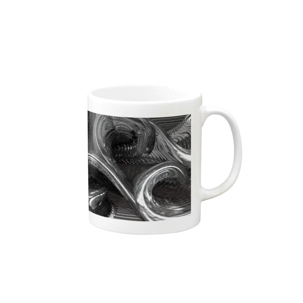 HzPowerの３Dモダン唐草ノート Mug :right side of the handle