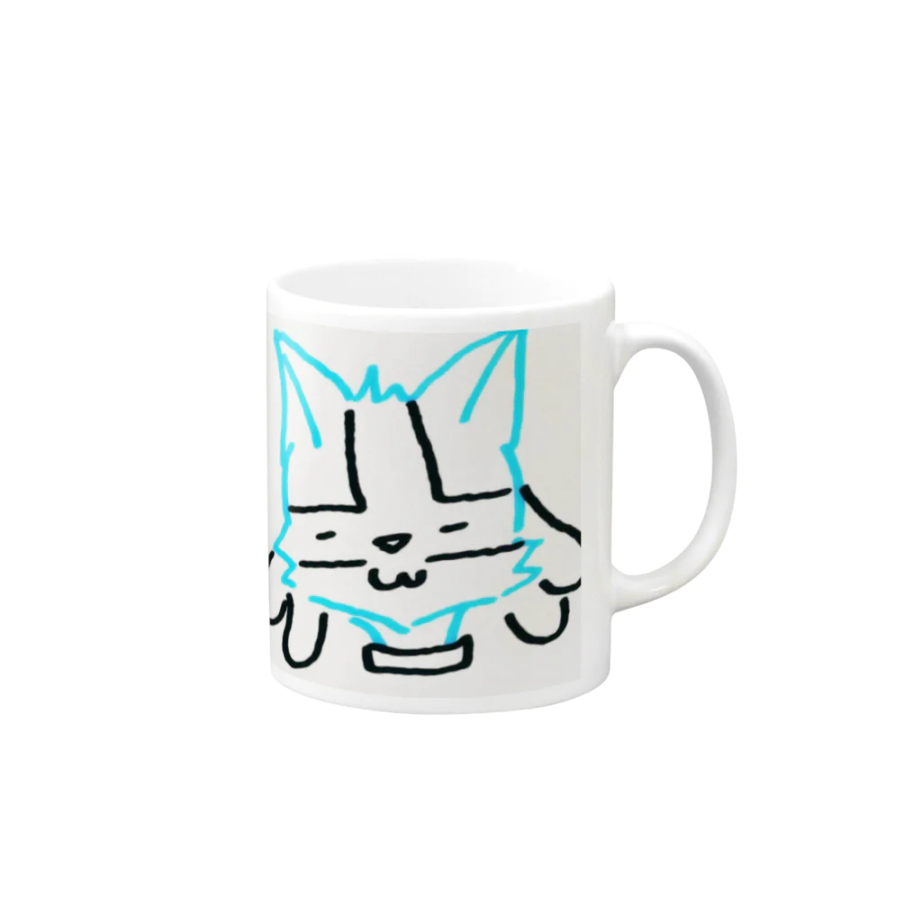 きつねうどんのマグカップ Mug :right side of the handle