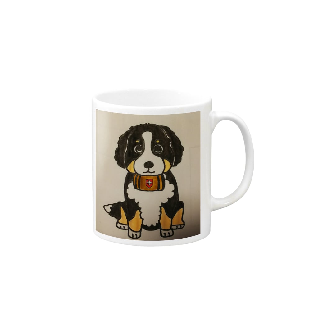 バーニーズマウンテンドッグ愛好家のバーニーズマウンテンDogちゃん Mug :right side of the handle