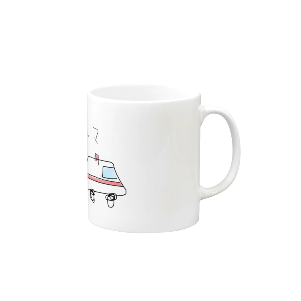 teibaのはたらくクルマ Mug :right side of the handle