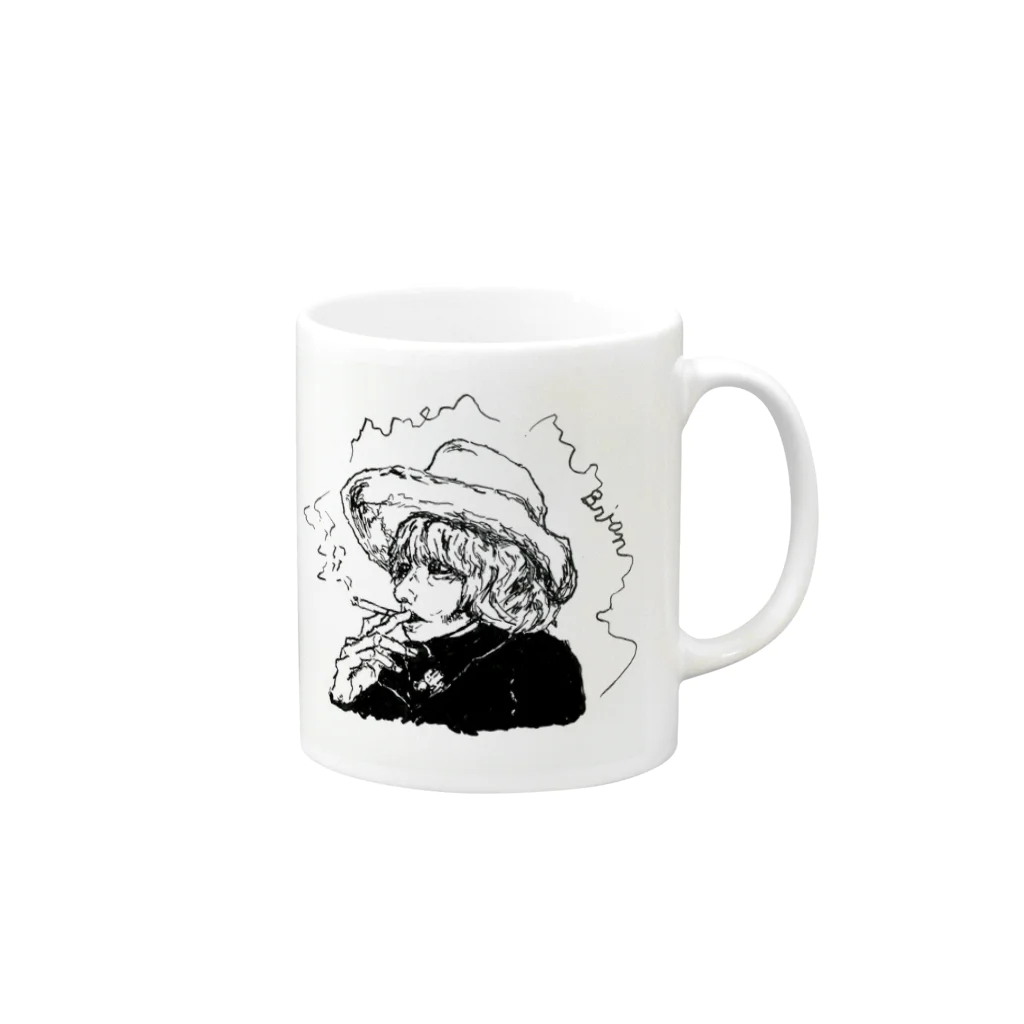 ノアール工房のbrian Mug :right side of the handle